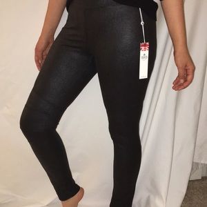 VEGAN BLACK LEATHER LEGGINGS
